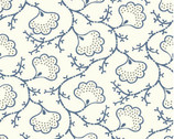 Blueberry Buckle - Leaves Vine Cream by Marsha McCloskey from Clothworks