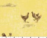 Good To Be Home - Pale Yellow Chickens by Robin Davis from Clothworks
