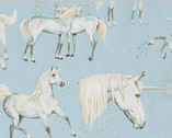 Nicole’s Prints - Stars of the Unicorn Sky Blue from Alexander Henry