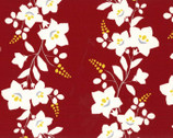 HonoBonoYa SATEEN - Flower Debby Red from Kokka
