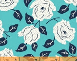Sweet Florals - Dotted Rose Teal Aqua by Another Point of View from Windham Fabrics