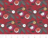 Lintu - Melba Floral Red by Finlayson from Camelot Fabrics