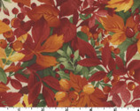 Falling Leaves - Leaves and Berries Natural by Daiwabo from Maywood Studio Fabric