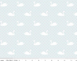 Love Story - Swans Aqua by Webster’s Pages from Riley Blake Fabric