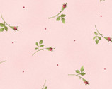 Roses on the Vine - Rose Buds Soft Pink by Marti Michell from Maywood Studio Fabric