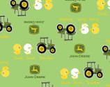 John Deere - Tractor and Ducks Green from Springs Creative Fabric