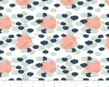 Mystic Cranes - Cloudy Skies White Gold Metallic by Teresa Chan from Camelot Fabrics