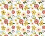 Prairie Sisters - Ruth Flowers White from Poppie Cotton Fabric