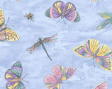 Graceful Garden - Flitterflies Blue from EPIC Fabrics
