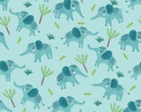 Jungle Fever - Elephants Aqua by Rebecca Jones from Clothworks Fabrics