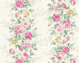 Sweet Rose - Rose Vine Cream from Quilt Gate Fabric