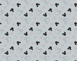 Mickey Mouse FLANNEL - Mickey Outline Gray from Springs Creative Fabric