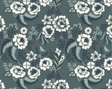 Merryweather KNIT - Merry Floral Slate Grey by Arleen Hillyer from Birch Organic Fabric