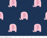 Flannel Basics - Elephant Navy FLANNEL from Riley Blake Fabric