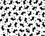 Better Basics - Dog Heart Dot Black White by Kanvas Studio from Benartex Fabric