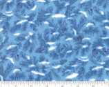 Forest Frost Glitter Favorites - Pinecones Sky Blue from Moda Fabrics