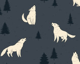 Night Song - Nocturne Wolf Slate by Regina Felice from Windham Fabrics