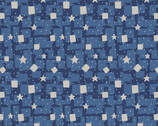 Adventures In The Sky - Cosmic Scatter Blue from Liberty London Fabrics