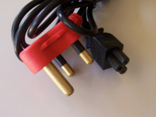 Power cord for lap tops with 3 way clover and red dedicated SA plug