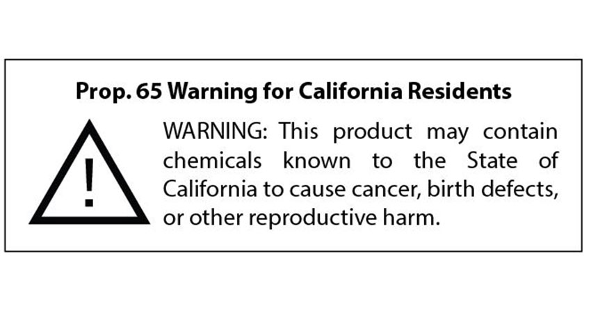 Prop65 Warning Sign