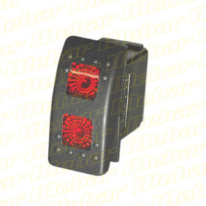 ON-OFF-ON 2/SQ Rocker Switch (RED)