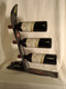 ski wine rack, recycled ski wine rack, three bottle wine rack