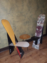 Only three snowboards used.
