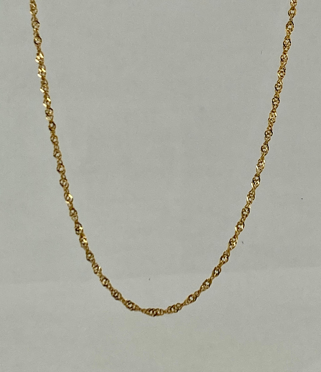 18kt Yellow Gold 16 inch chain