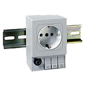 03500.0-01 DIN Rail Mount Receptacle Germany/Russia (16A/250V) RoHS