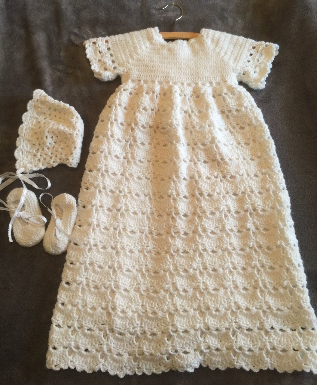 crochet christening gown