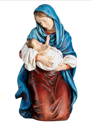 Kneeling Madonna with Child Statue