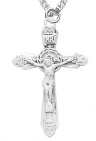 Sterling Silver Crucifix, 18" chain