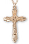 Gold over Sterling Silver Crucifix, 18" chain