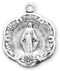 Sterling Silver Miraculous Medal, Round, 18" chain