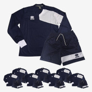 Errea Marcus Kids Shirt & Shorts Kit Set x8 (XXS) - Navy/White (Clearance) 