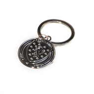 Official Scotland Silver Plate Crest Keyring