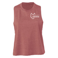 CrossFit Airdrie Ladies Cropped Tank Top (Heather Mauve)
