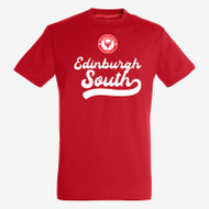 Edinburgh South Adults Cursive Text T-Shirt