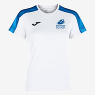 Scottish Squash Female Academy III T-Shirt (White/Royal) 