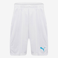 Puma Liga Core Kids Football Shorts - White/Electric Blue (Clearance)