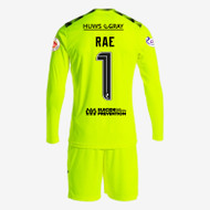 Airdrieonians Goalkeeper Set - Fluo Yellow (with SPFL Patch, Rae & #1)