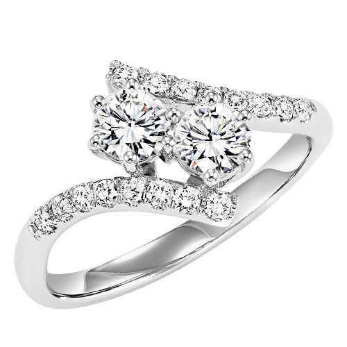 14K White Gold Twogether Diamond Ring 11005586