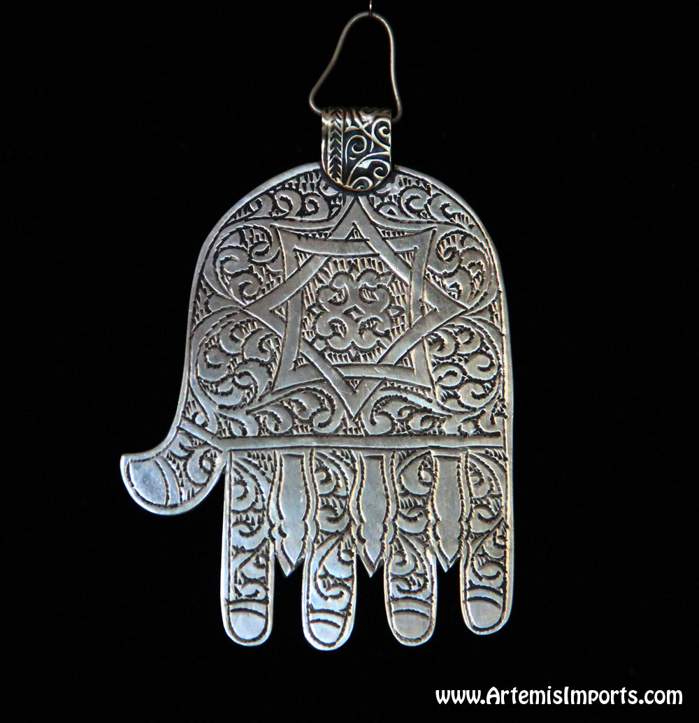 Hand of Fatima / Hamsa ~ Large Engraved - Artemis Imports Belly Dance Store