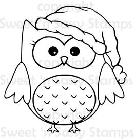 Santa Owl Digital Stamp - Sweet 'n Sassy Stamps