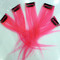human hair clip in  pink highlights for fringe or short hair.