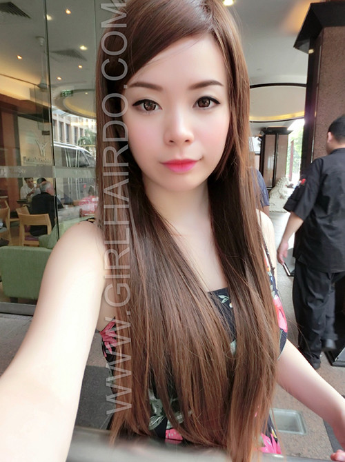 7623 Light Brown Very Beautiful Long Straight Wig Non Shiny