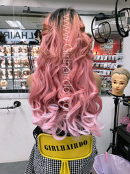 Pink hair extensions 190g (many videos inside)