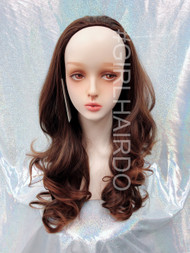 H9072/230 honey brown partial wig Long curly