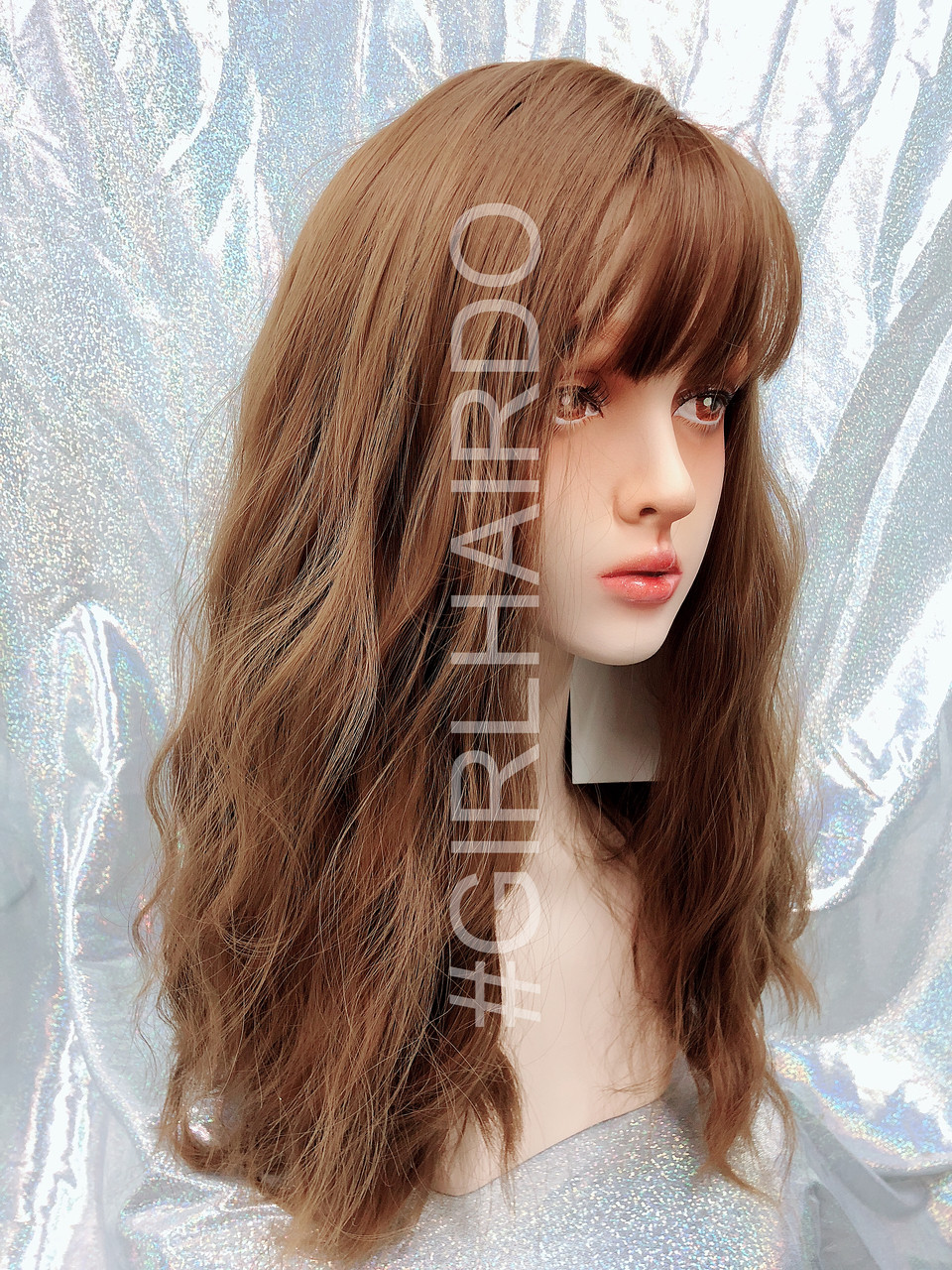 K7618 Golden Brown Permed Skin Wig Girlhairdo Com Singapore Hair