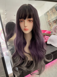 Gorgeous purple silver wig